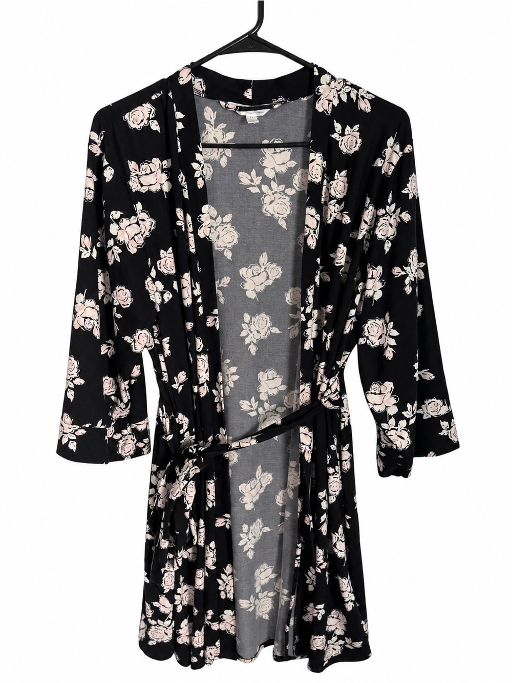 Marilyn Monroe Black Robe with Blush Floral Print size medium